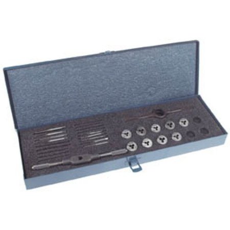 MORSE Tap and Die Set, Series 7130, Imperial, 23 Piece, 256 to 1224 Tap, 256 to 1224 Die Thread,  37011